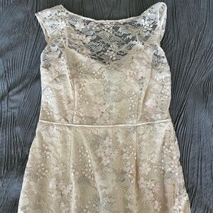 Lauren Ralph Cream Lace Dress